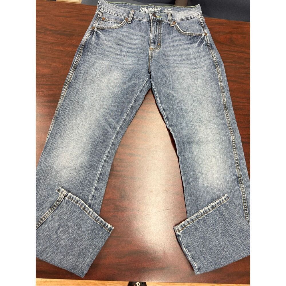 Wrangler Mens Retro Slim Straight Denim Jeans Size 30x32